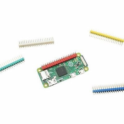 Colour Male 40 Pin (2x20) 2.54mm Header for Raspberry Pi Zero + Reset/TV Pins