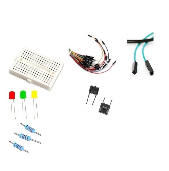 GPIO TRAFFIC LIGHT KIT LED's Resistors Switch Breadboard for Raspberry Pi