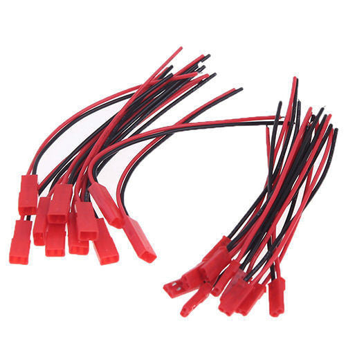 100mm JST Connector Plug Cable Male AND Female for RC Battery 5 / 10 Pairs