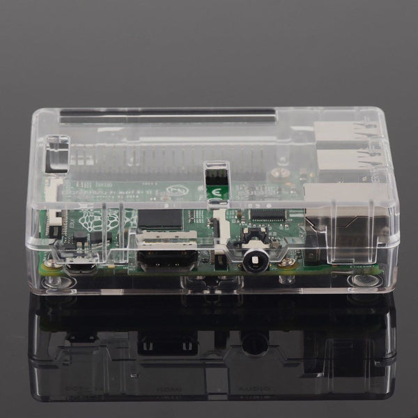 QUALITY Transparent Case Cover For Raspberry Pi Models B+ 2 3 B With HEATSINKS