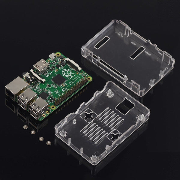 QUALITY Transparent Case Cover For Raspberry Pi Models B+ 2 3 B With HEATSINKS