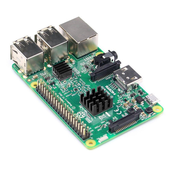Black Aluminium Heatsink set Raspberry Pi / Zero SELF ADHESIVE 1 / 2 / 3 sets