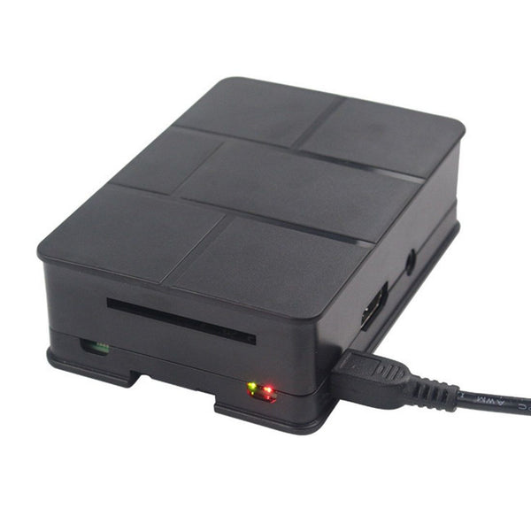 ABS Case Shell Enclosure BLACK + HEATSINK SET for Raspberry Pi 3 B / 2 B / B+