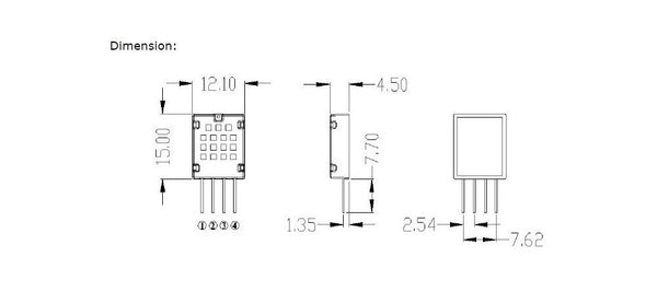 AM2320 Digital Temperature and Humidity Sensor Module Arduino Raspberry Pi NEW