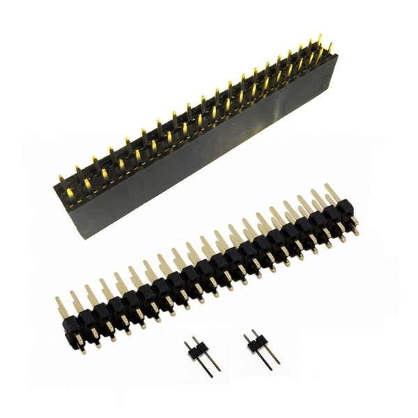 40 Pin GPIO 2x20 Female Header AND 40 Male PINS for Raspberry Pi Zero