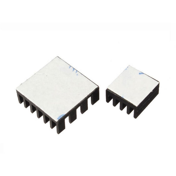 Black Aluminium Heatsink set Raspberry Pi / Zero SELF ADHESIVE 1 / 2 / 3 sets