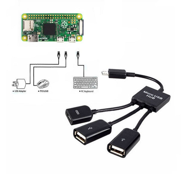 Dual Micro USB Host OTG Hub Adapter For Raspberry Pi Zero