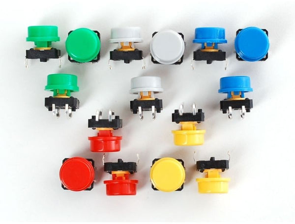 12x12x7.3mm Panel PCB Momentary Tactile Push Button Switch with CAP  5/10/20 PCS