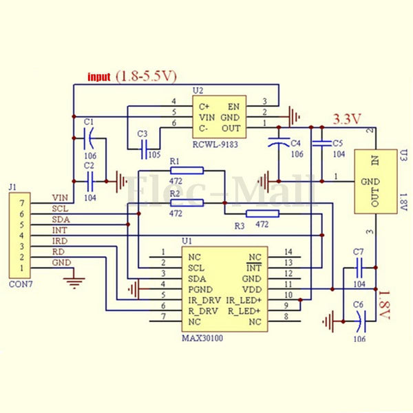 MAX30100 Heart Rate Oximeter Pulse Sensor Pulsesensor Module For Arduino Rasp Pi