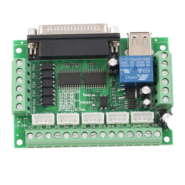 5 Axis CNC Breakout Board Interface Adapter For Stepper Motor Driver + USB Cable