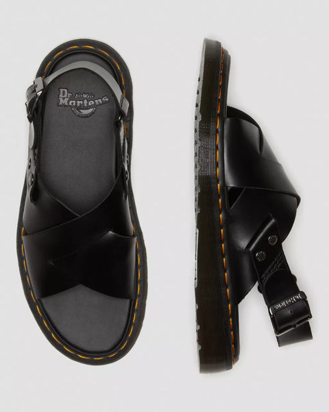 Zane Brando Leather Slingback Sandals BLACK