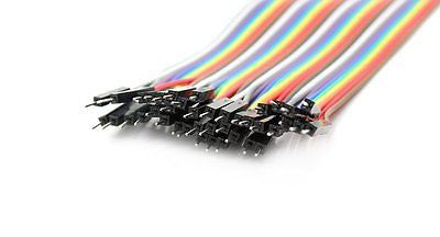 40pcs Dupont Female to Male jumper wire cable 20cm Pi Arduino Breadboard NEW