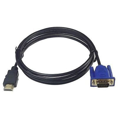 1.5M 5FT GOLD HDMI To VGA Cable Video Adapter For HDTV Laptop PC