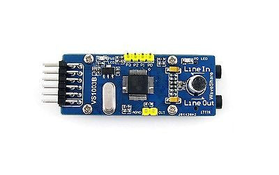 VS1003B MP3 Board Control Interface Audio in/output Connector On board Microphon