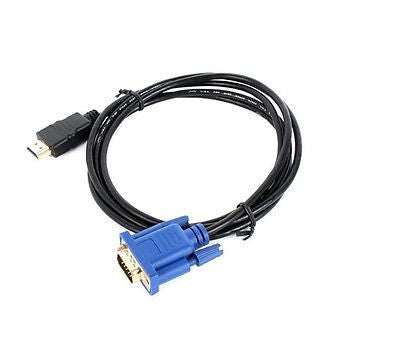 1.5M 5FT GOLD HDMI To VGA Cable Video Adapter For HDTV Laptop PC