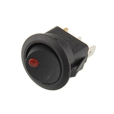 12V DC LED Lighted Dot  Round Rocker Switch Button Car Van Boat 4 x Switches