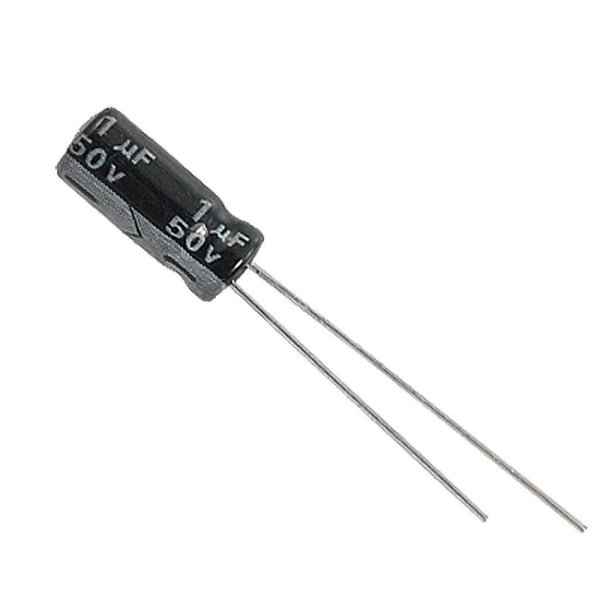 1uF 50V 5 x 11mm Electrolytic Capacitors - Pack of 10 / 20