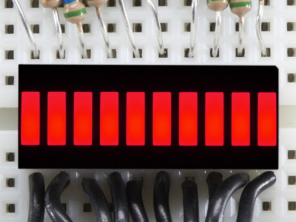 Adafruit 10 Segment Light Bar LED Display - RED
