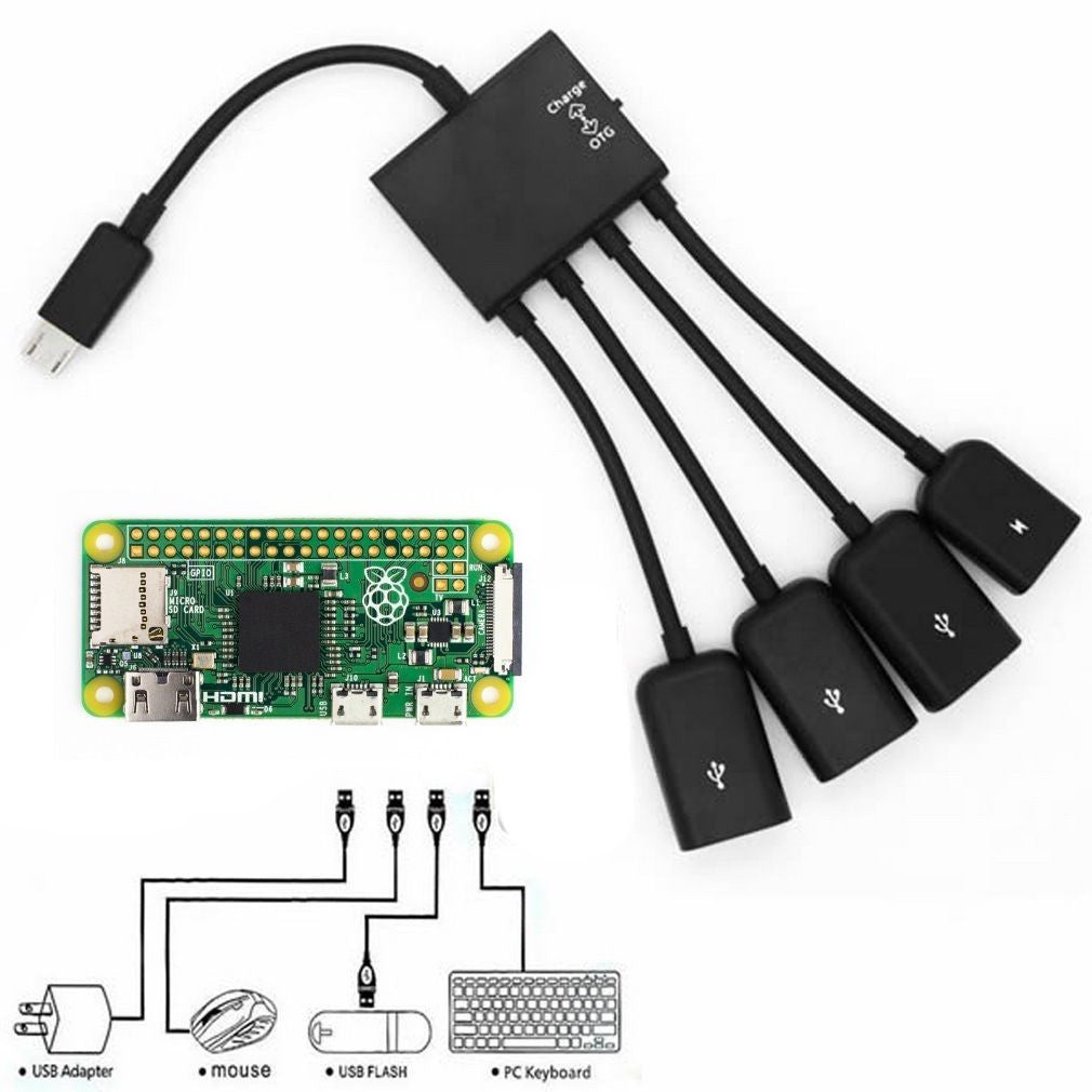 port Micro USB OTG Hub Adapter For Raspberry Pi Zero – Everything