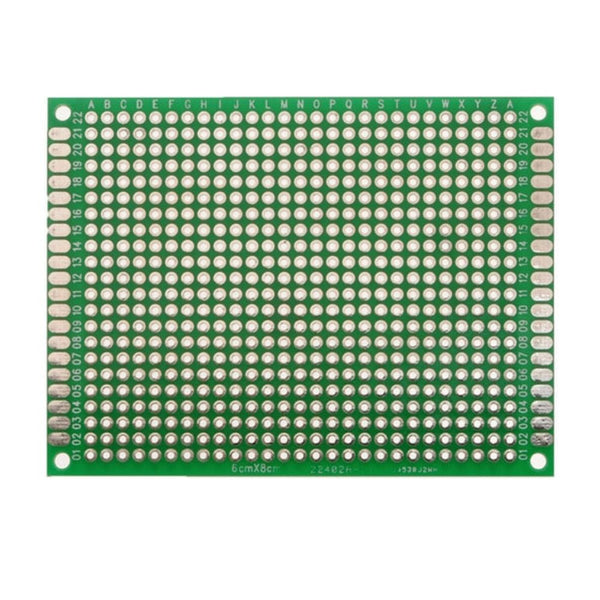 2 x Double Sided Copper Prototype PCB Board 6x8cm Arduino Raspberry Pi