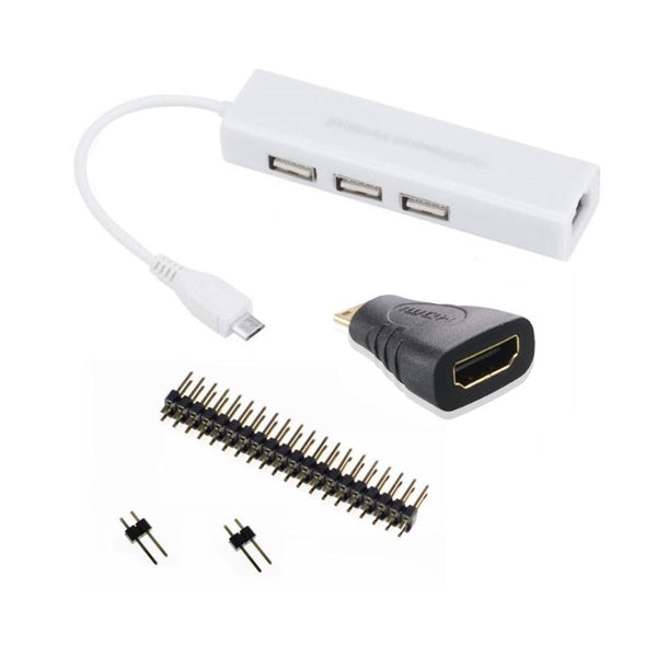 Micro USB OTG HUB RJ45 + HDMI Adaptor + 40 pin Header for Raspberry Pi Zero