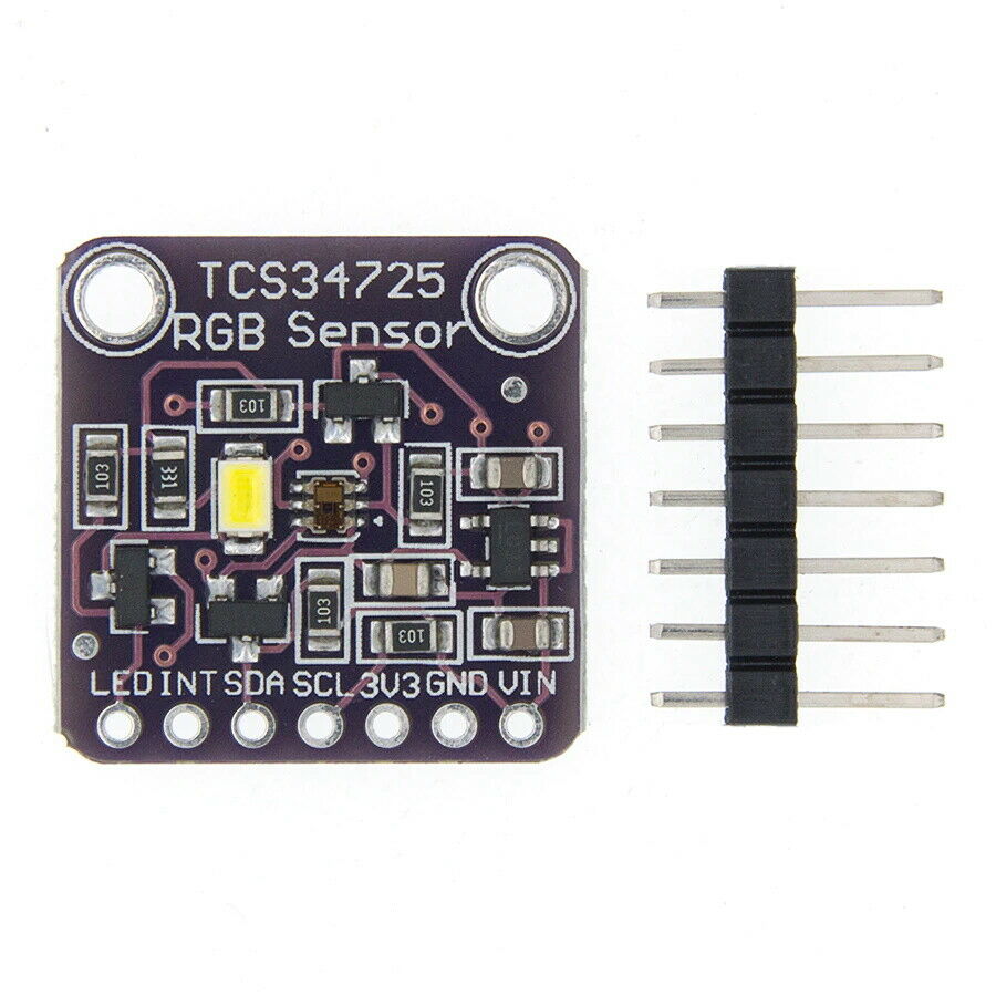 TCS34725 RGB Color Sensor with IR filter and White LED Arduino Raspberry Pi