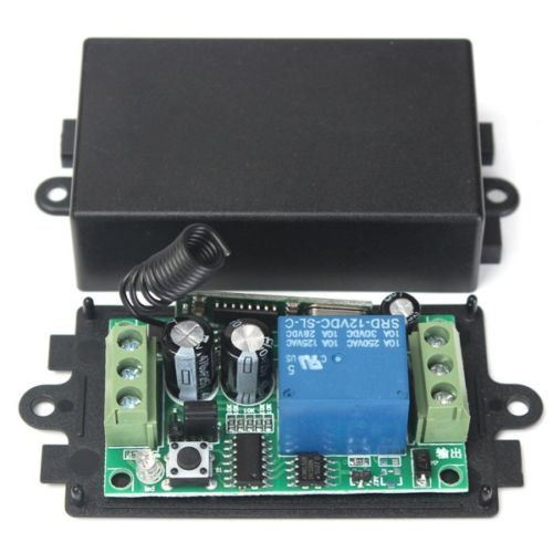 DC 12V 10A Relay 1CH Channel Wireless RF Remote Control Switch Transmitter With Receiver